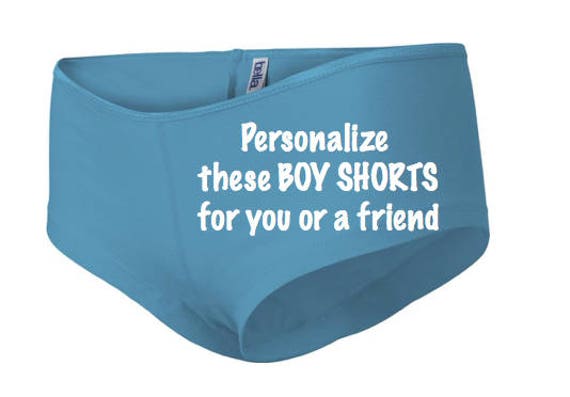 Personalize these blue Boy Shorts for you or a friend * FAST SHIPPING * Custom bachelorette gift for her