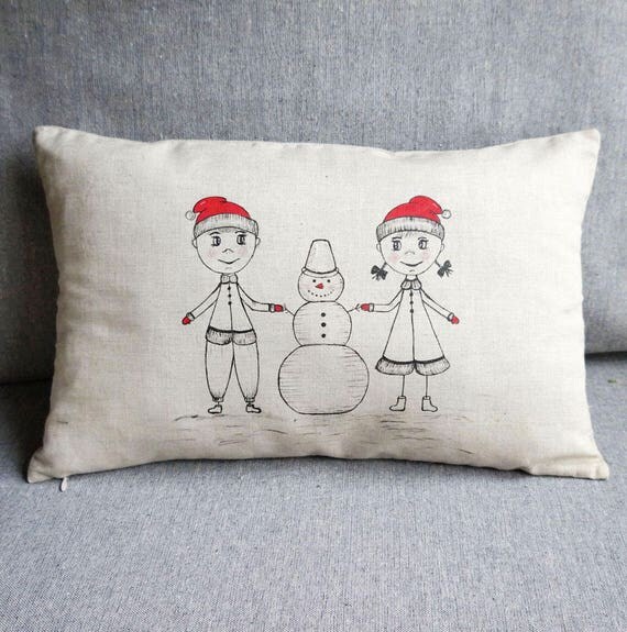 Christmas pillow Xmas living decor gift for her gift from