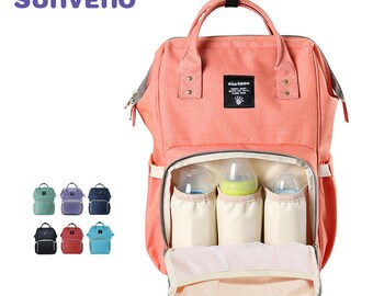 Sunveno Mummy Nappy Bag Brand Large Capacity Baby Bag Travel Backpack Multifunctional Mummy Backpack Diaper Bag