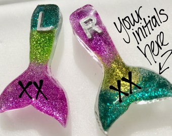 Mermaid Xray Markers Pink/Green Customized w/Initials