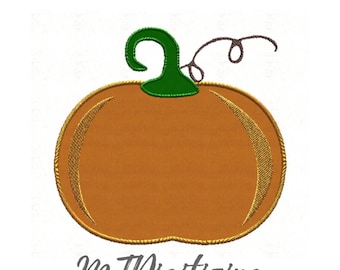 Pumpkin Applique Design 4x4 5x7 6x10