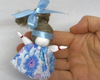 Handmade rag doll. Dolyshka. Russian traditional doll for happiness.