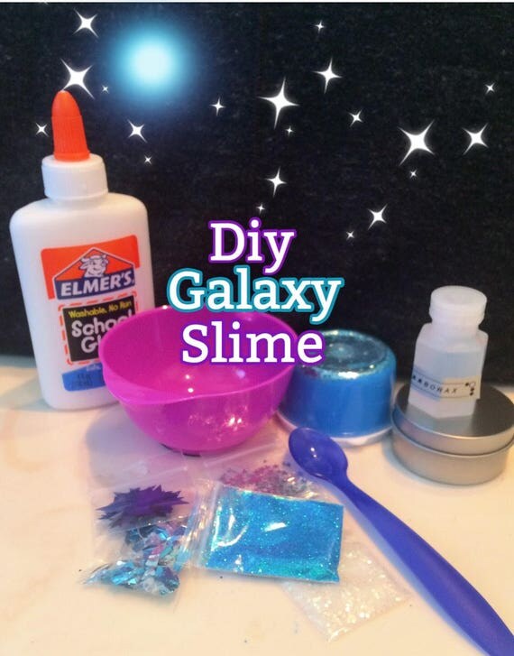 DIY galaxy slime kit. Everything u need