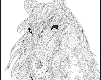 2 printable coloring page for adults and kids fun coloring bundle for horse lovers - Printable Coloring Pages For Adults 2 printable coloring page for adults and kids fun coloring bundle for horse lovers - Printable Coloring Pages For Adults