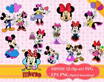 Minnie Svg, Minnie mouse Clipart, Disney Minnie svg, Minnie mouse png, Minnie applique, DIsney minnie printable, Cartoons clipart, svg