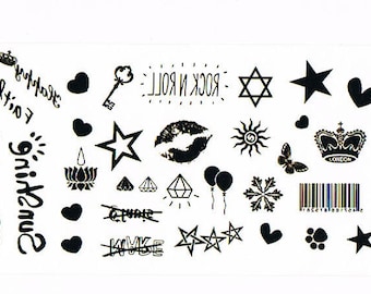 Temporary tattoos various M125 19 X 9 CM