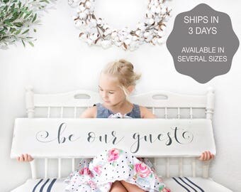 Be Our Guest sign | Guest room sign | Guest room decor | Be our guest wood sign | 36"x7"