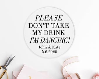 Personalized coasters please don't take my drink, wedding coasters, custom coasters, drink coasters, bar coasters, party coasters