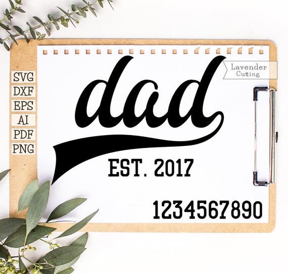 Download First fathers day Svg file designs Dad established Svg dxf eps
