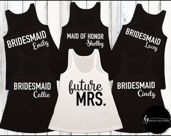 Bridesmaid shirts | Etsy