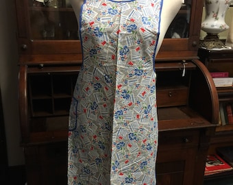 Vintage Silin's Apron 864 Fruit of the Loom Floral Apron