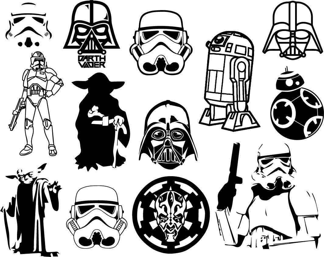 Star wars Clipart Bundle, Disney Star Wars clip art, starwars clipart ...