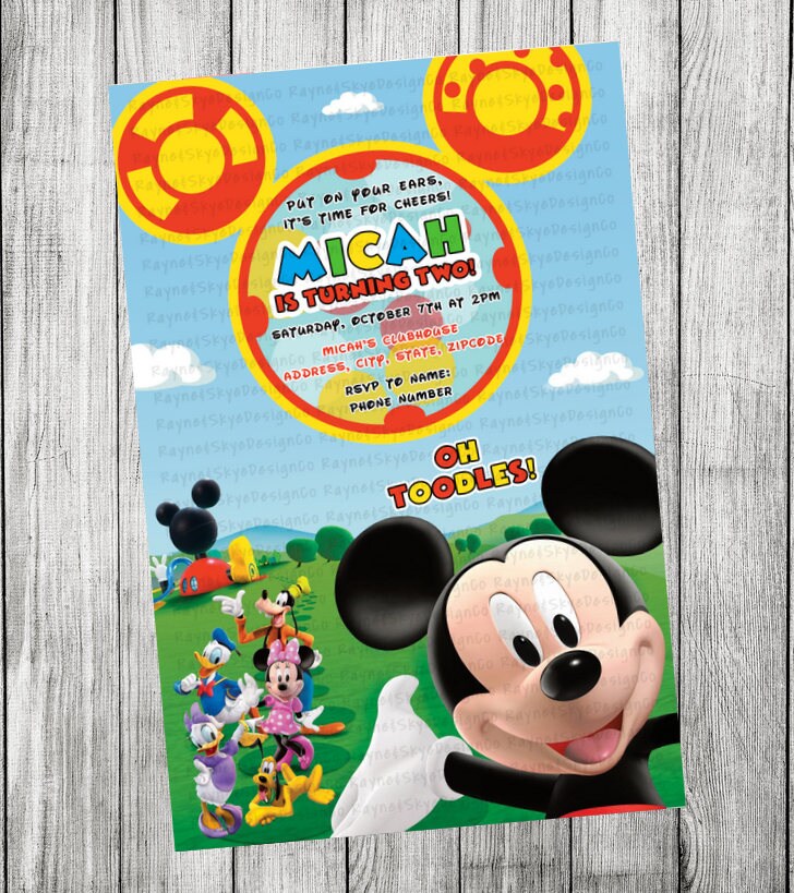 Mickey Mouse Clubhouse Toodles Invitation