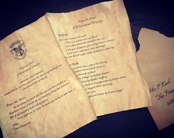 Harry Potter Letter to Hogwarts