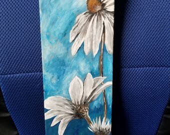 Acrylic daisy painting