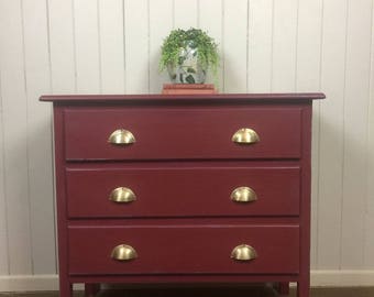 Vintage Rustic Farmhouse Chest of Drawers