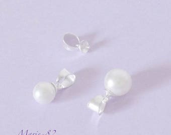 1 bail / Cap 5 mm to Semi-pierced - silver beads