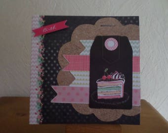 card with cake