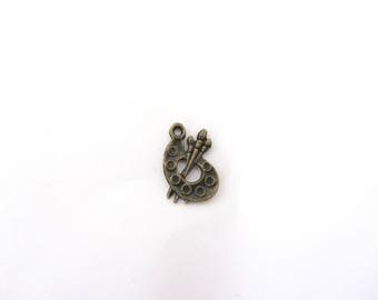 Charms, tan charms,painter's pallets charms,tan pendant,little pendant