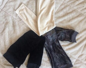 Bamboo Velour - leg warmer organic cotton leg warmers bamboo velvet
