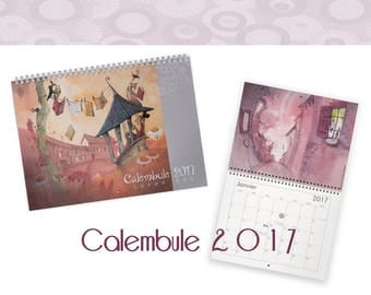CALENDAR 2017 - Calembule 2017 - 12 calendar illustrations from the year 2016