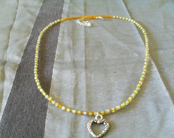 original necklace, colorful, trendy (orange, blue and green)