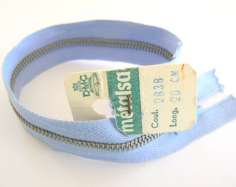zipper 20cm Blue dmc Metalsa No. 2838 50-70 years