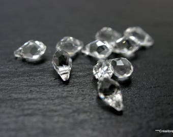 Set of 10 swarovski Briolette Drop