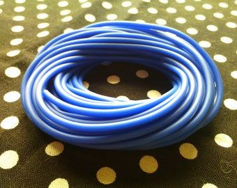 1 meter cord 2 mm, blue PVC