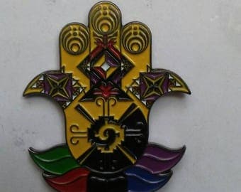 Hamsa Lotus Bassnectar Pin V14/50