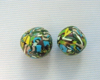 Set no. 34 lot 2 bead paste Fimo 15 and 17mm diam.