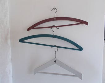 VINTAGE WOOD HANGERS PATINAS DIFFERENT COLORS
