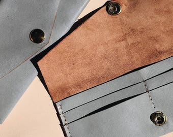Blue Genuine Leather Wallet