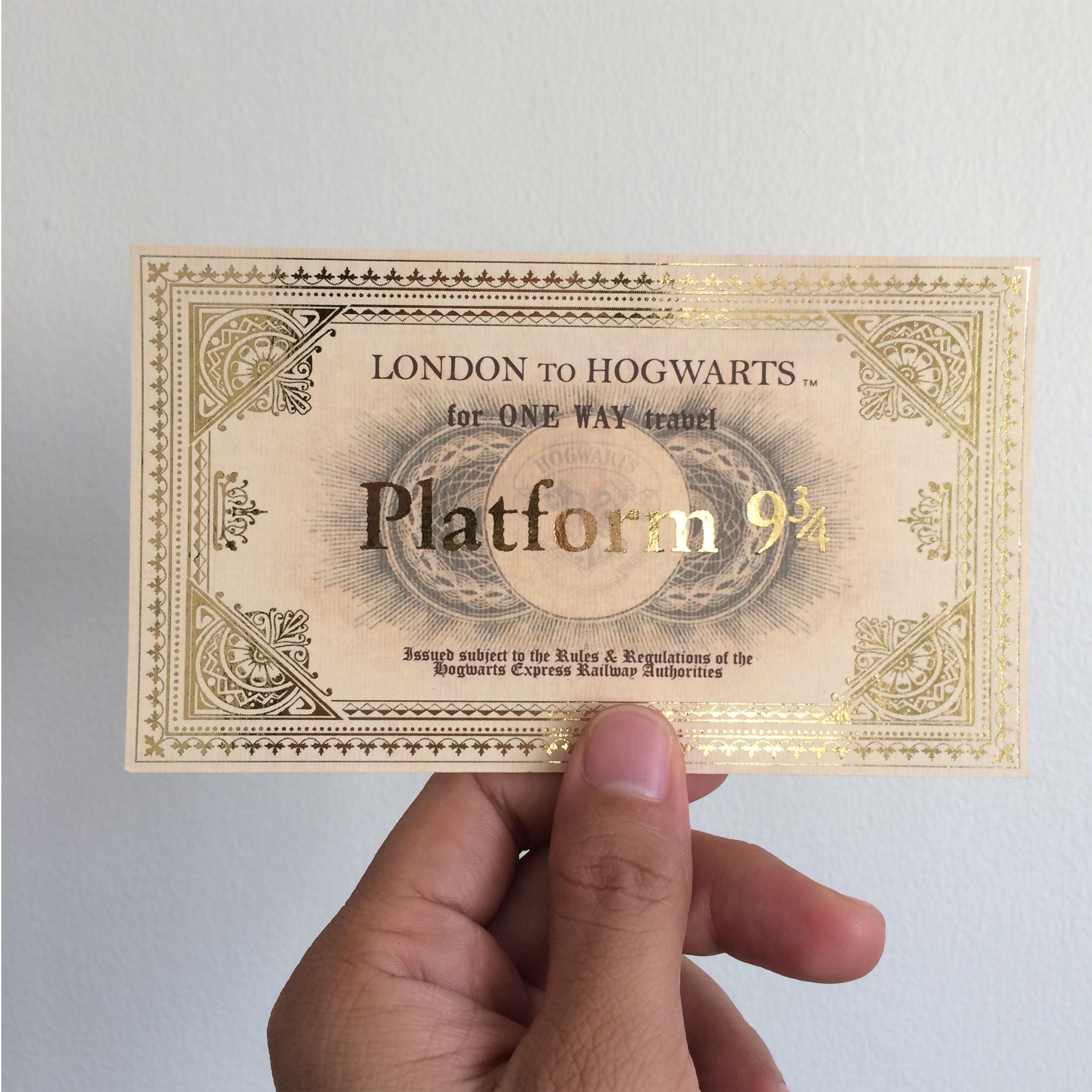 Hogwarts Express Ticket Printables Editable Photoshop File