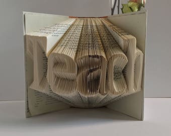 Teach - Folded Paper Book Art
