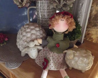 Decorative and collectible Nordic style fabric doll
