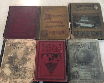 Vintage Geography Books 1882-1927