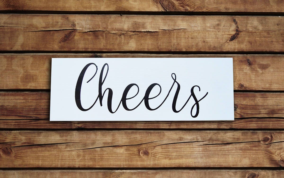 Cheers wood Sign Bar Sign Wall Decor