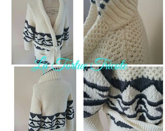Starsky and Hutch Cardigan Vintage Knitting Pattern PDF T171