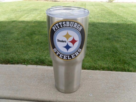 Steelers Vinyl Decal For Tumblers Cups Fits 20oz & 30oz Sizes