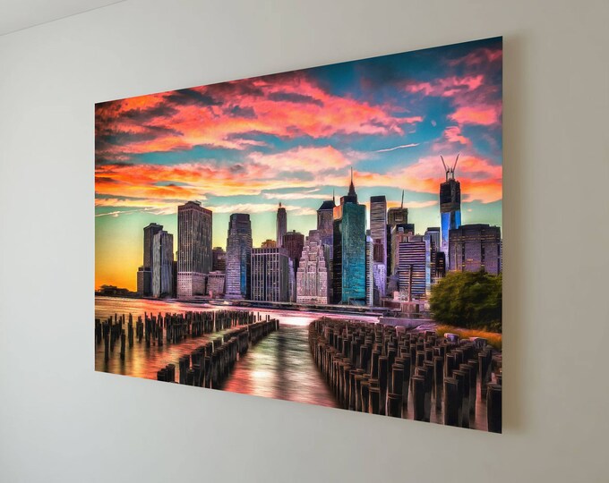 Los Angeles, Skyline sunset, USA Poster, canvas, Interior decor, room design, print poster, USA picture, art picture, gift, poster