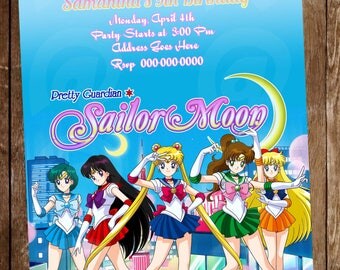 Sailor Moon Birthday Invitations 6