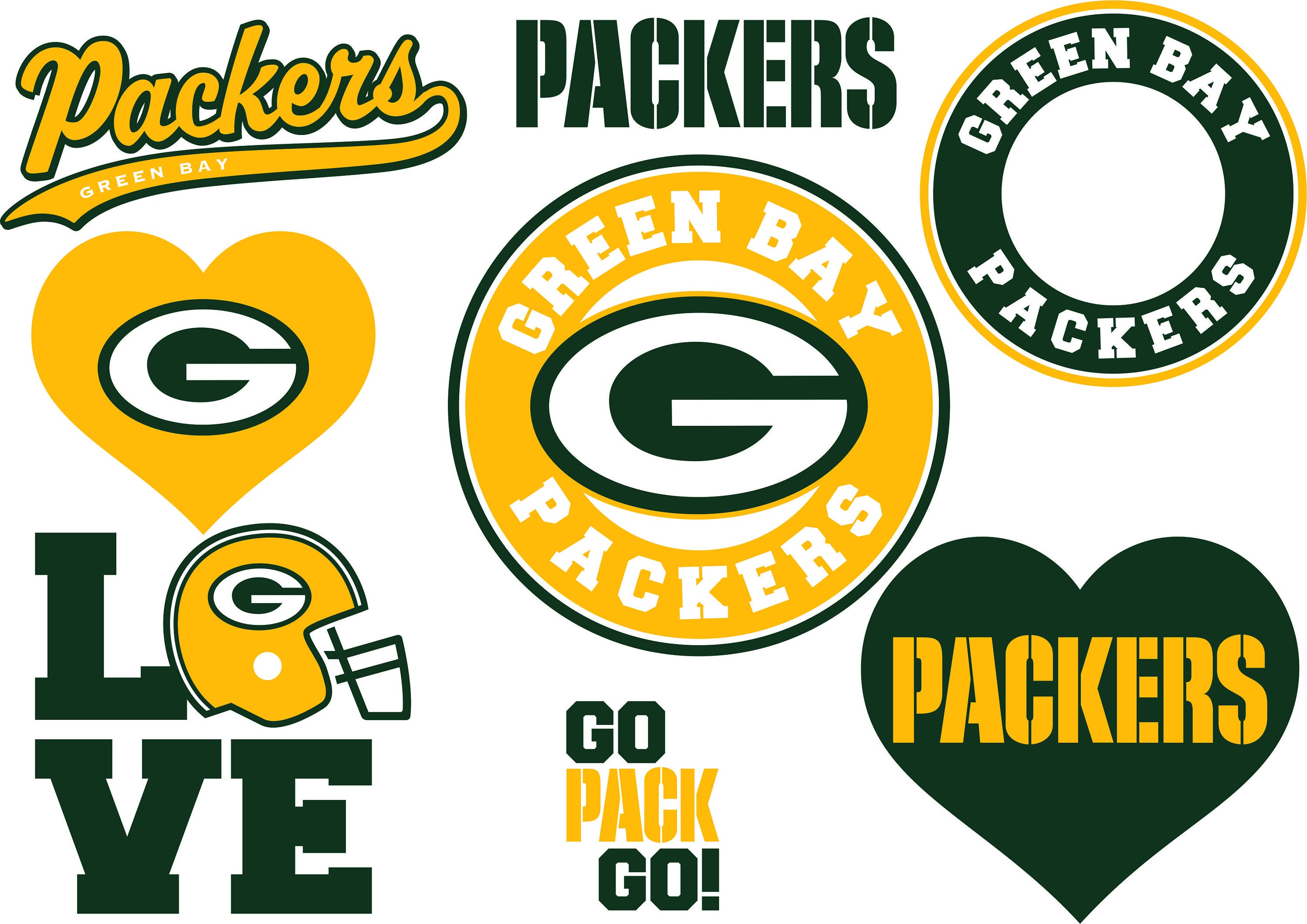 Download Green Bay Packers SVG DXF Logo Silhouette Studio Transfer Iron