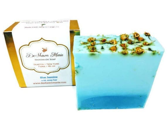 SOAP Blue Jasmine Soap, Handmade Soap, Vegan Soap, Floral Soap, Soap Gift, Christmas Soap Gift, Soap Favors