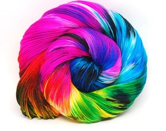Hardcore Sock Yarn - "Aint it Fun!" - Handpainted Superwash Merino - 463 Yards