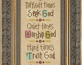 Lizzie Kate - Time For God - Counted Cross Stitch Pattern Chart