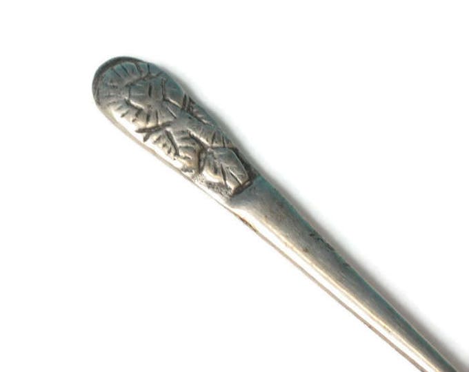 Mexico Cactus Design Spoon Silver Souvenir Vintage