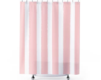 pink translucent shower curtain