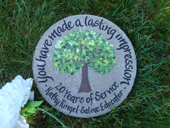 RETIREMENT GIFT Hand Painted Stepping Stone Retirement