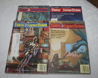 Four 4 Vintage Fantasy & Science Fiction Magazines Sci Fi Fantasy Science Fiction, 1985